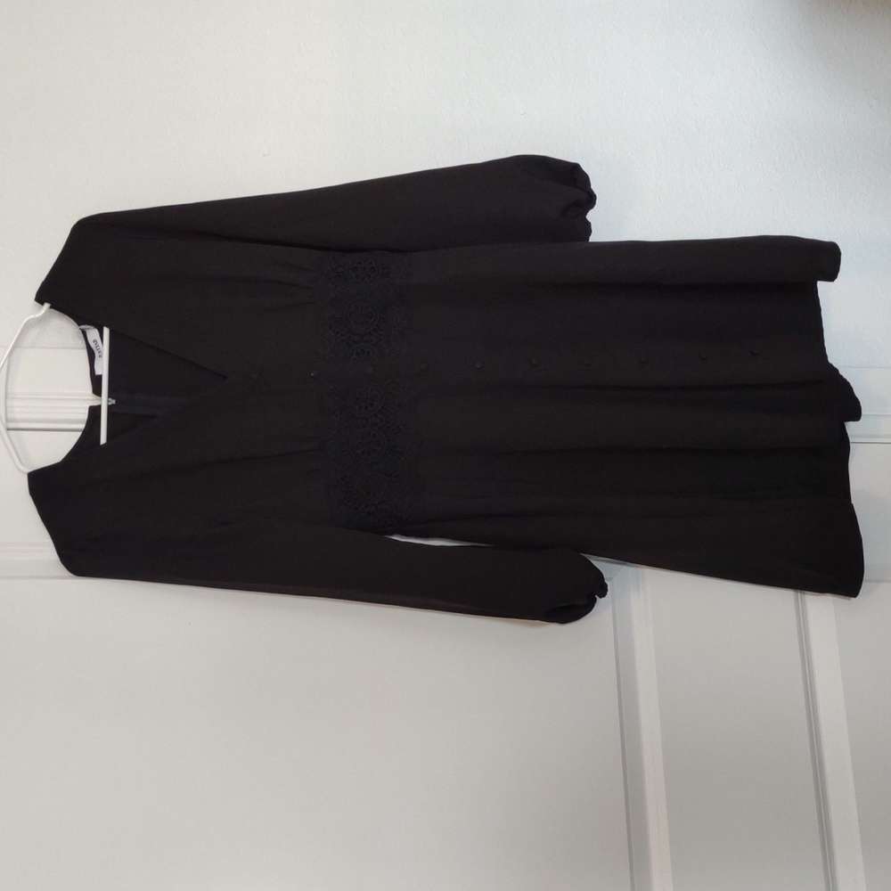 JustFab black long sleeve dress